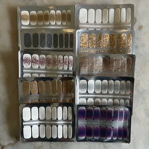 Real nail polish strips 10 pack glitter lot